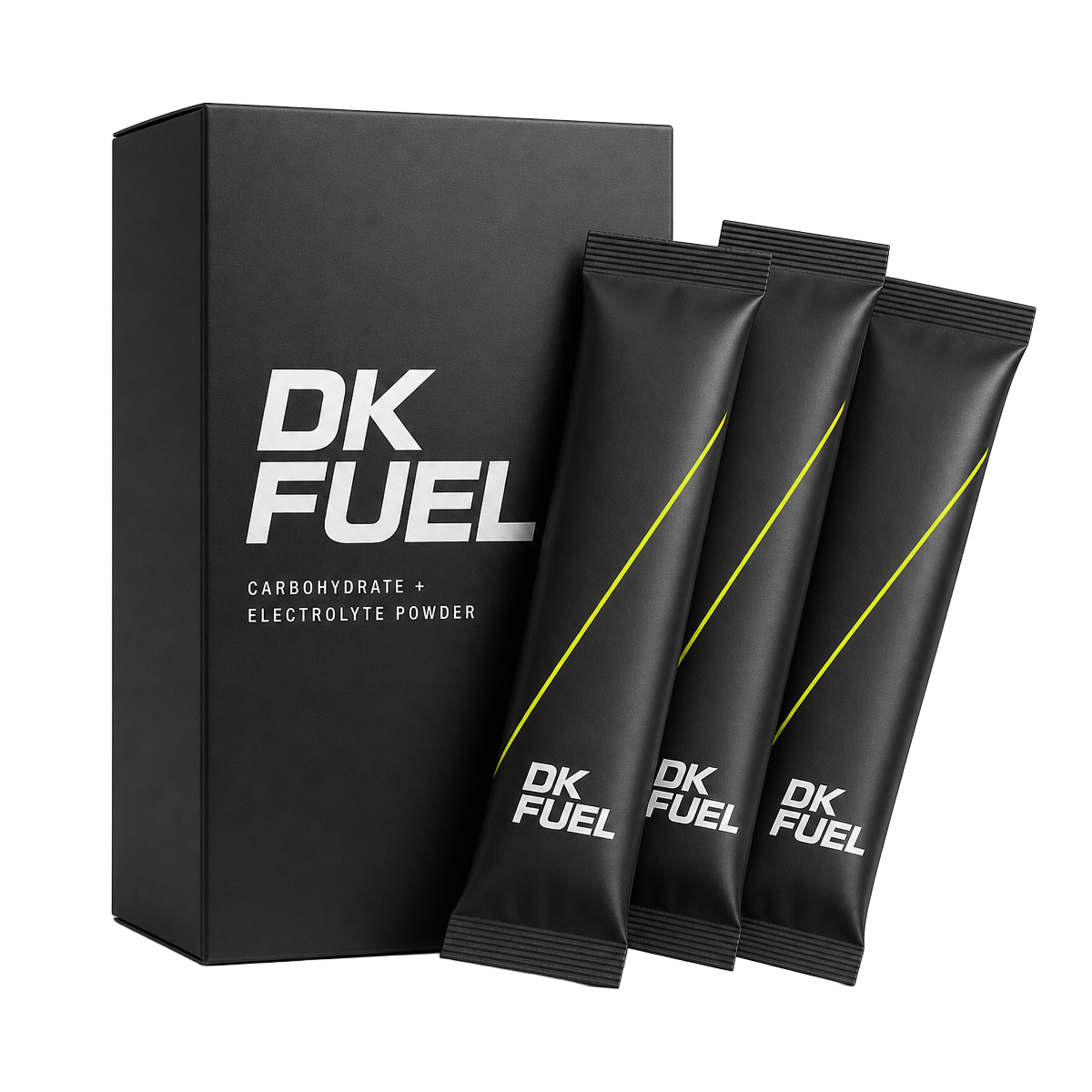 DK FUEL performance nutrition box and sachets